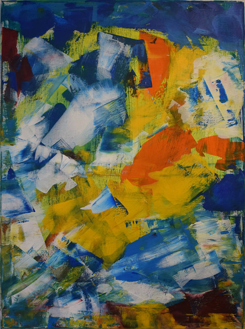 Gemälde 50x70 cm, Acryl auf Leinwand, Unikat, 2025-05 #001, Künstler: Krummel, M
